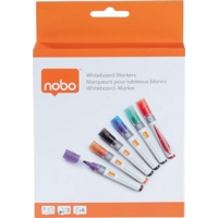 Nobo Liquid Ink Drywipe Assorted Markers Pack of 6