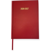 A4 Academic Page Per Day Diary Burgundy 2026-2027