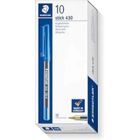 Staedtler Stick Ballpen Medium Blue Box of 10