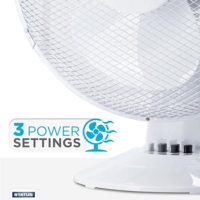 16" Desk Oscillating 3 Speed Desk Fan White