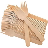 Wooden Cutlery Forks Pack of 100