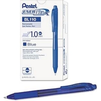 Pentel EnerGelX Broad BL110 Pens Blue Box of 12