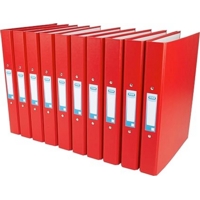 Elba A4 Portrait 2-Ring Binder Red Box of 10