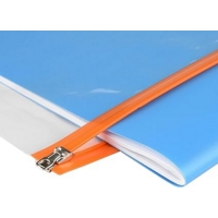 A4+ Polythene Clear Assorted Coloured Zips SINGLE BAG