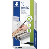 Staedtler Lumocolour Permanent 318 Fine Black Box of 10