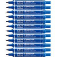 Pentel N50 Bullet Tip Blue Markers Pack of 12