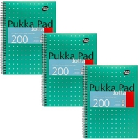 Pukka B5 Jotta Wirebound Metallic Notebook Pack of 3