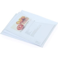 A4+ Rapesco Popper Wallets Clear Pack of 5