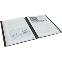 A4 Hard Back Display 50 Pocket Presentation Book Black