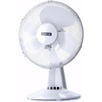 12" Desk Oscillating 3 Speed Desk Fan White