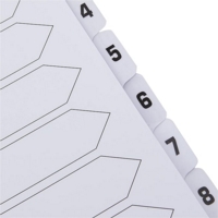 A4 White 1-10 Index Multi-Punched A4 Dividers