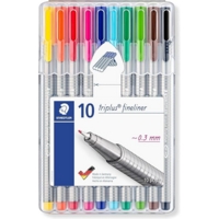 Staedtler Triplus Coloured Fineliner Pens Set of 10