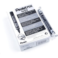 Pentel NN50 Bullet Black Markers Box of 12