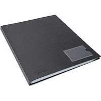 A4 Hard Back Display 36 Pocket Presentation Book Black