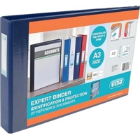 Elba A3 Landscape 4-Ring Binder Blue SINGLE