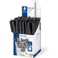 Staedtler Stick 430 Ballpens Medium Black Ink Box of 50