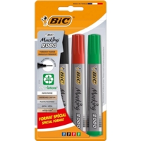 Bic 2000 Permanent Marker Bullet  Pack 4 Assorted