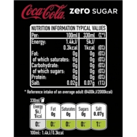 Coca-Cola Zero 330ml Can Tray of  24