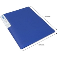 A4 Soft Cover Display 20 Pocket Presentation Book Blue