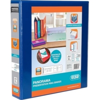 Elba Panorama A4 4-Ring 40mm Binder Blue SINGLE