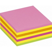 Post-It Note Cube Neon 76mm x 76mm 450 Sheets