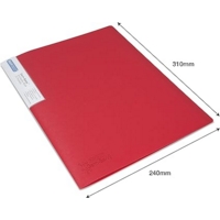 A4 Soft Cover Display 20 Pocket Presentation Book Red