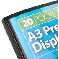 A3 Soft Cover Display Presentation Book Black SINGLE
