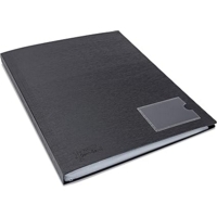 A4 Hard Back Display 50 Pocket Presentation Book Black