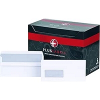 Plus Fabric DL White Window 120gsm Envelopes Box 250