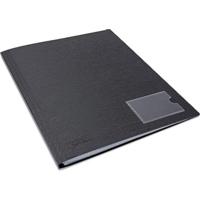 A4 Hard Back Display 24 Pocket Presentation Book Black