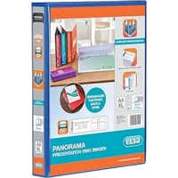 Elba Panorama A4 4-Ring 25mm Binder Blue SINGLE