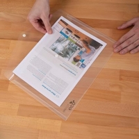 A4+ Rapesco Popper Wallets Clear Pack of 5