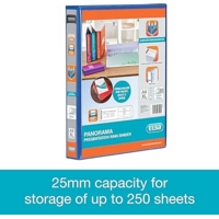 Elba Panorama A4 4-Ring 25mm Binder Blue SINGLE