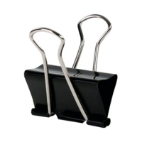 Foldback Binder Clips 51mm Black Box of 10