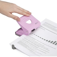 Rapesco 825 Metal 2-Hole 25 Sheets Pink Hole Punch