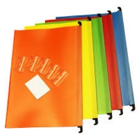 PVC A4 Suspension Files Assorted Colours Pack of 5