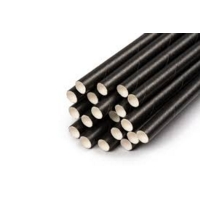 Black Full Size Paper Straws 6mm x 200mm Box of 250