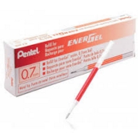 Pentel Energel 0.7mm Red Permanent Ink Refill Box of 12