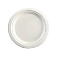 Bagasse 9  Round White Plates Pack of 50