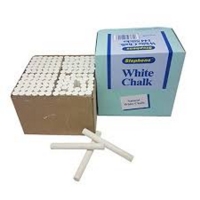Tapered White Chalk Sticks Box of 144