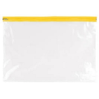 A3 Polythene Clear Assorted Colour Zip SINGLE BAG