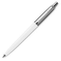 Parker Jotter Ballpoint White Stainless Steel Barrel Pen
