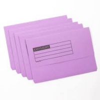 Eastlight Foolscap Document Wallets Purple Pack of 50