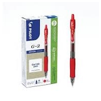 Pilot G2-07 Retractable Pens Medium Red Box of 12