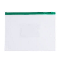 A5 Polythene Clear Assorted Colour Zips Storage SINGLE BAG