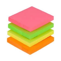 Neon Sticky Note Cube Pad 75mm x 75mm