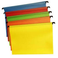 PVC A4 Suspension Files Assorted Colours Pack of 5