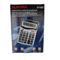 Aurora Grey/Black 12-Digit Desk Calculator DT303