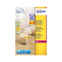 Avery L7263-25 Yellow Laser Labels