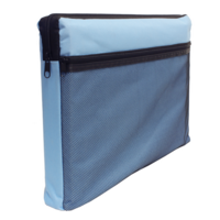 A4 Canvas Zip with Mesh Pocket Blue SINGLE BAG
